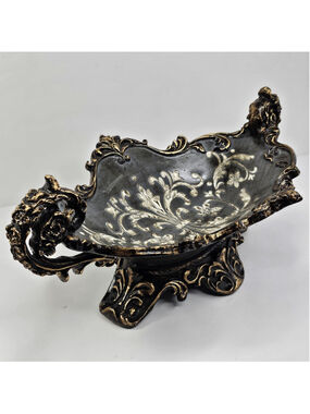 Fylliana BRONZE POLYRESIN CUP 43x28.5x19cm Retro Victorian Art Deco Style Bowl